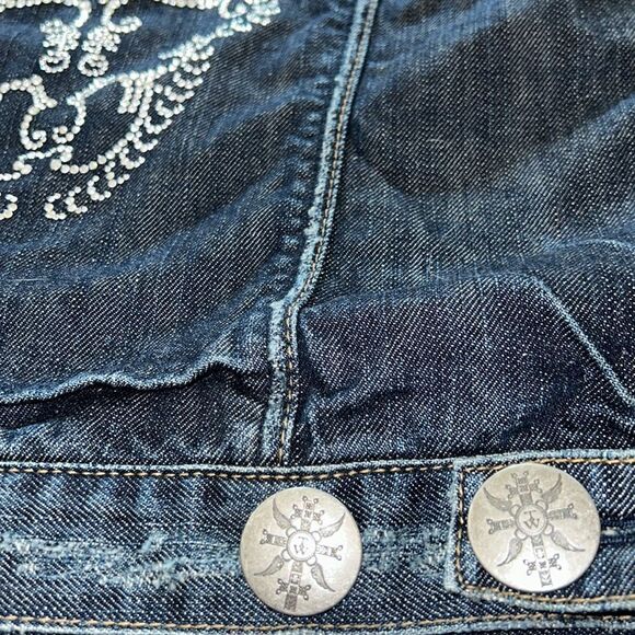 Thomas Wylde Designer π©βπ¨ Diamond π π Denim Jacket Unique Buttonsβand Zips! - Picture 13 of 17